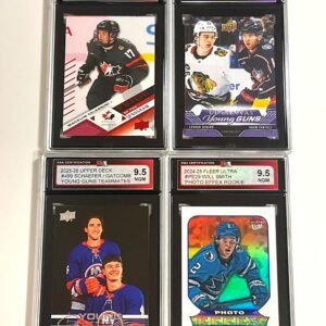Rookie Bundle - Celebrini, Bedard/Fantilli, Schaefer/Gatcomb & Will Smith NGM 9.5 4-Card Bundle