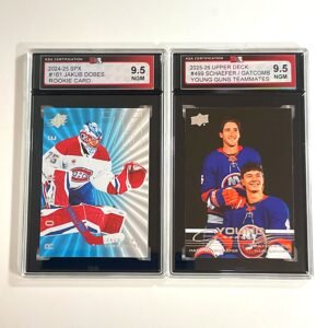 2024-25 SPX Jakub Dobes Rookie & Schaefer/Gatcomb Young Guns Teammates NGM 9.5 2-Card Bundle