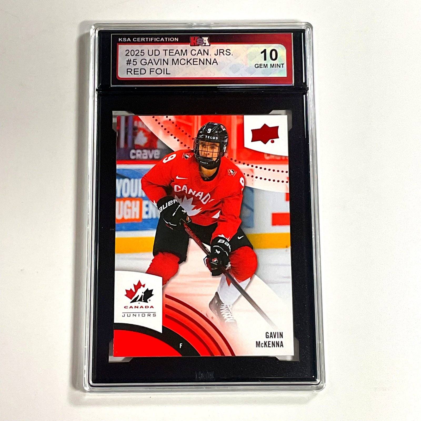 2025 UD Team Can. Jrs. Gavin McKenna Red Foil Single Card