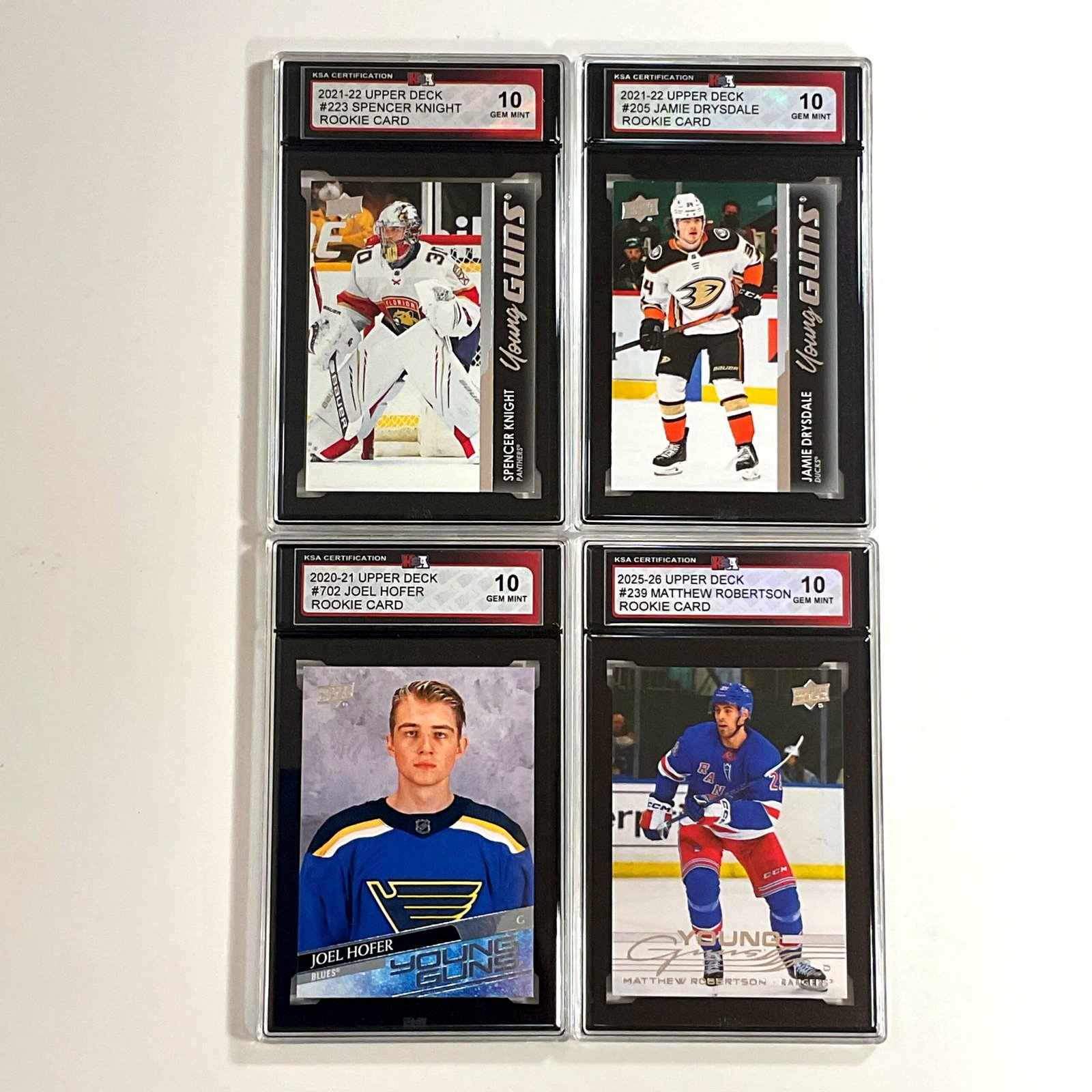 4-Card Young Guns Bundle – Knight, Drysdale, Hofer & Robertson