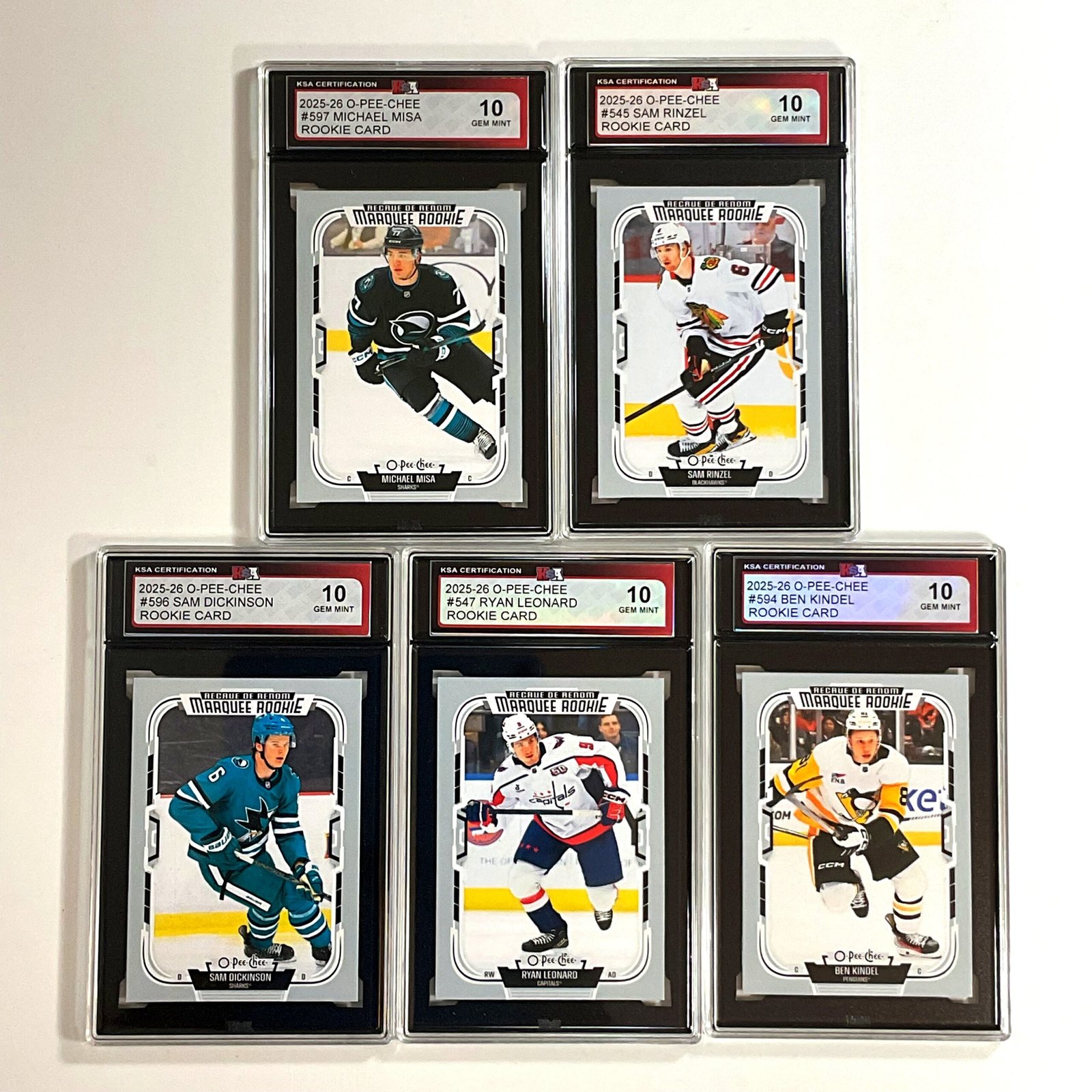 5-Card Rookie Bundle - Misa, Rinzel, Dickinson, Leonard & Kindel