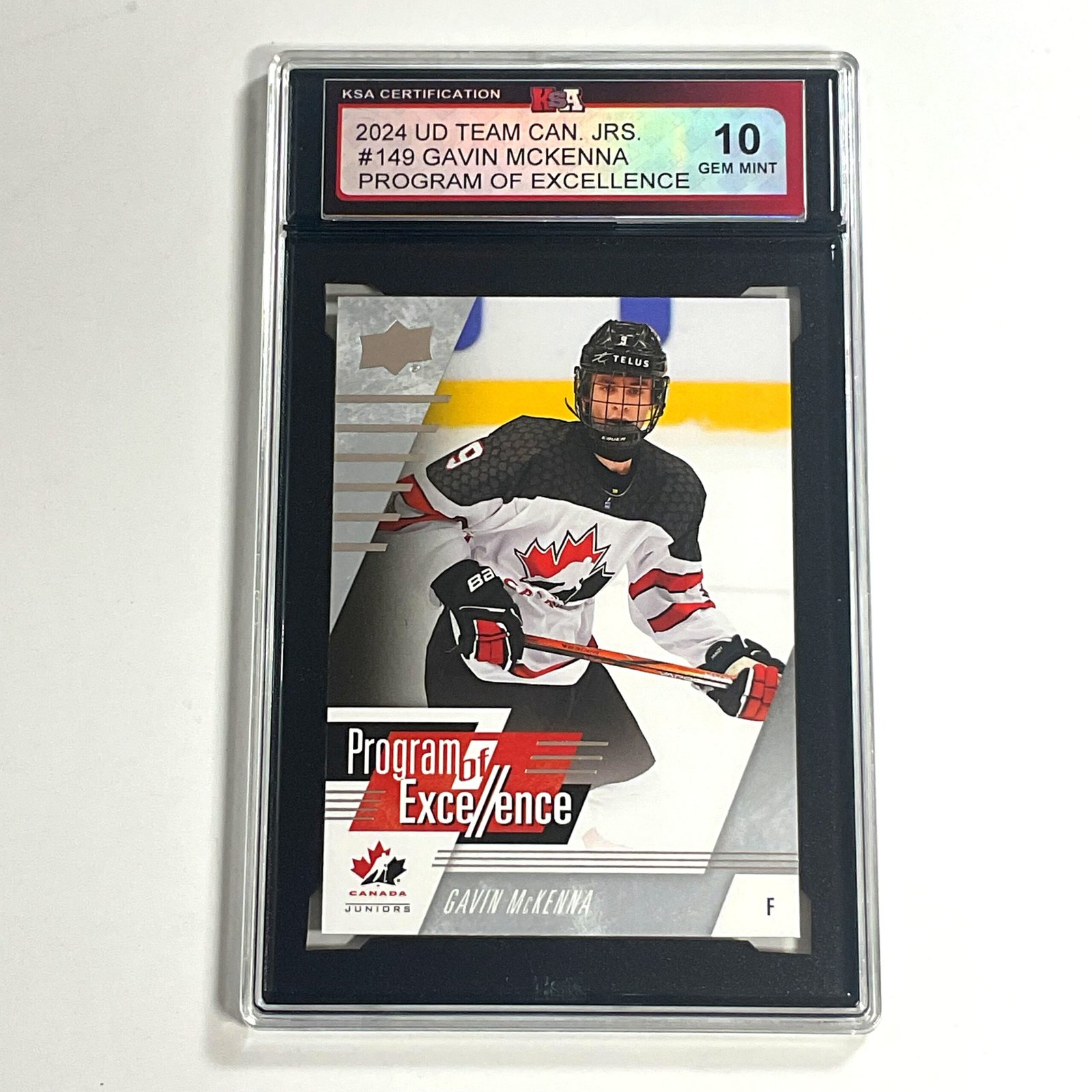 Gavin McKenna 2024 UD Team Canada Jrs #149 Program of Excellence KSA 10