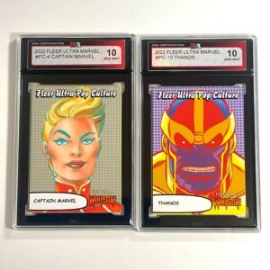 2022 Fleer Ultra Marvel Pop Culture - Captain Marvel & Thanos KSA 10 2-Card Bundle