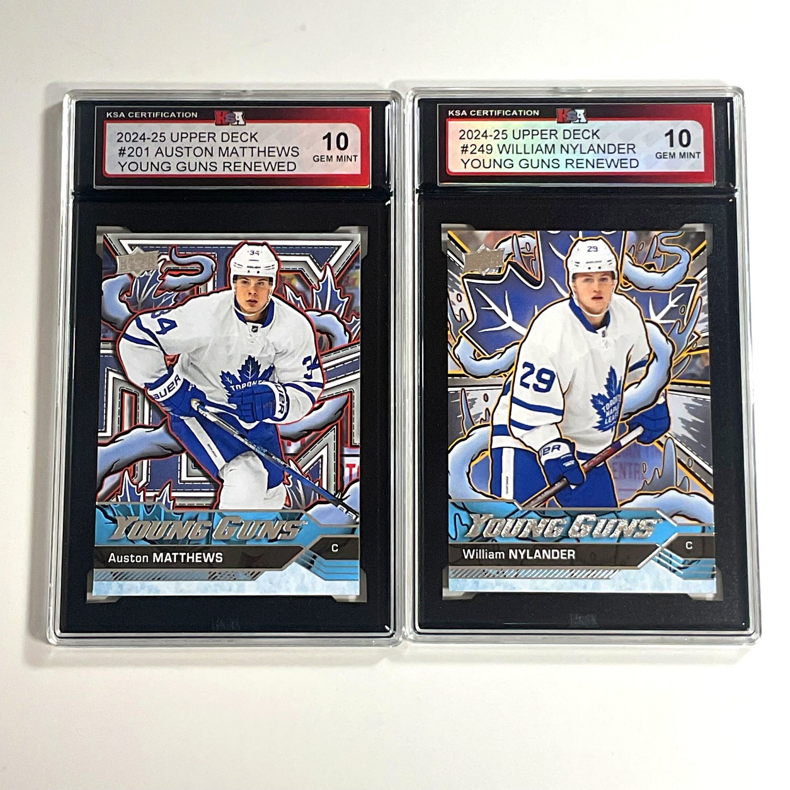 2024-25 Upper Deck Young Guns Renewed – Matthews & Nylander 2-Card Bundle