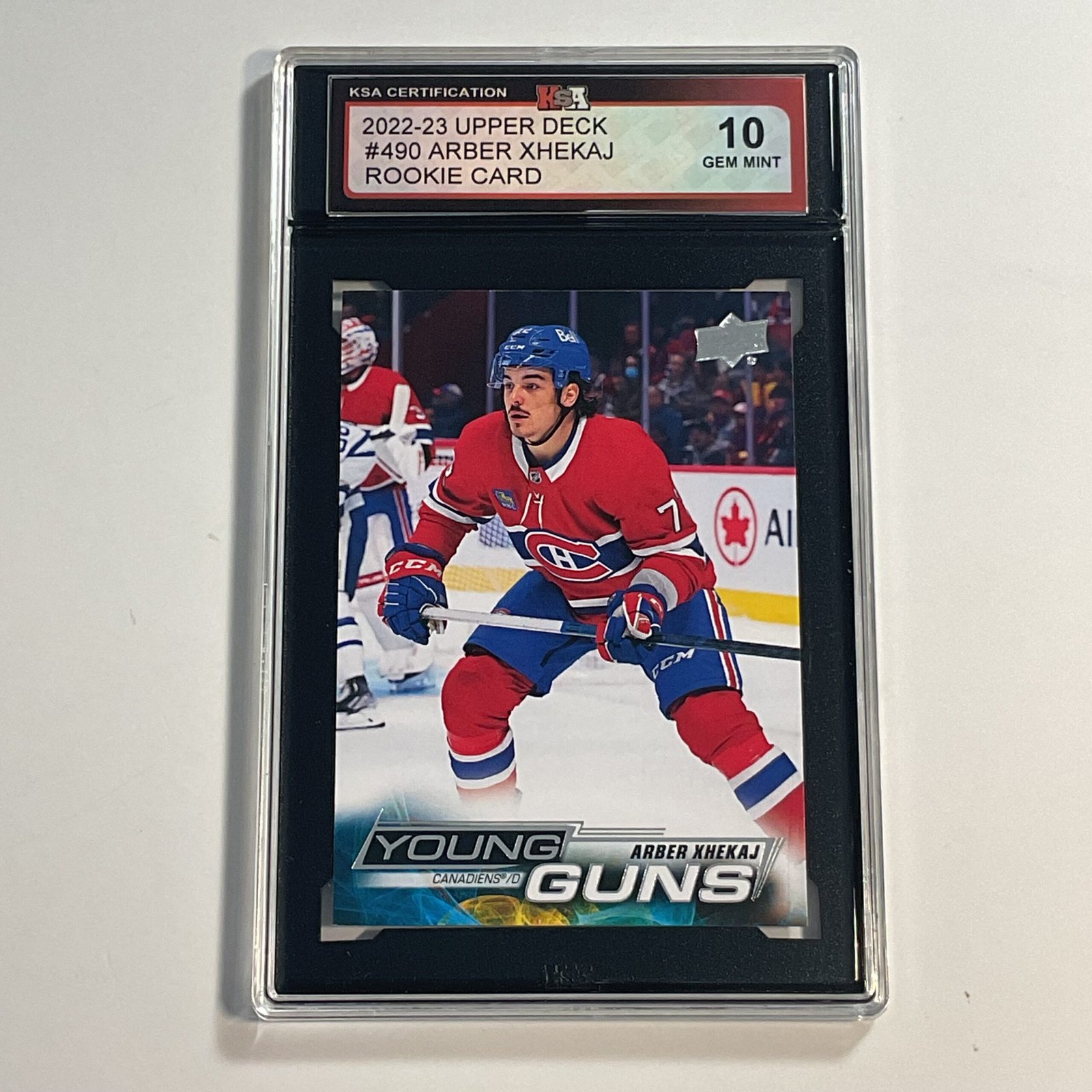 2022-23 Upper Deck Arber Xhekaj #490 Young Guns Rookie Card KSA 10