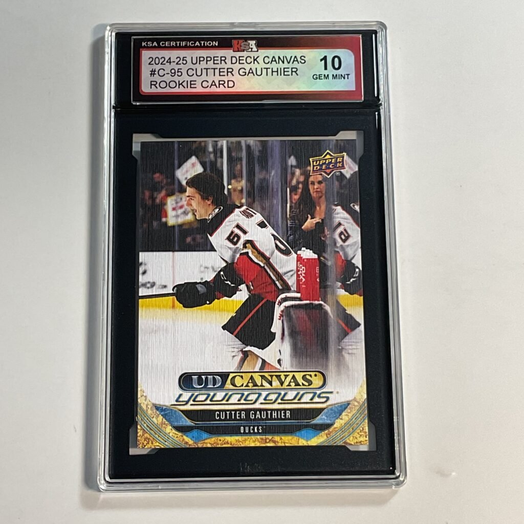 2024-25 Upper Deck Canvas Cutter Gauthier #C-95 Young Guns Canvas Rookie KSA 10