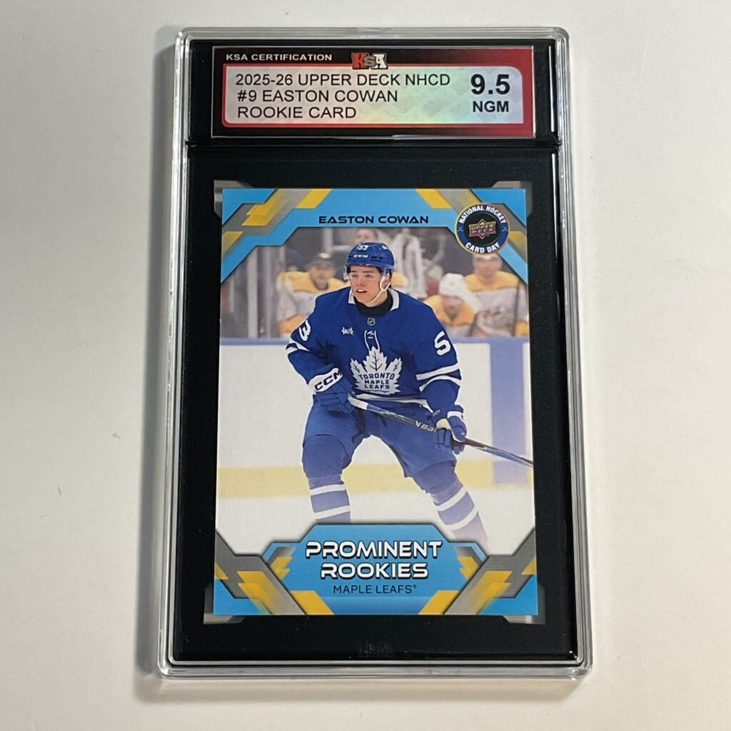 2025-26 Upper Deck NHCD Easton Cowan #9 Rookie Card KSA 9.5
