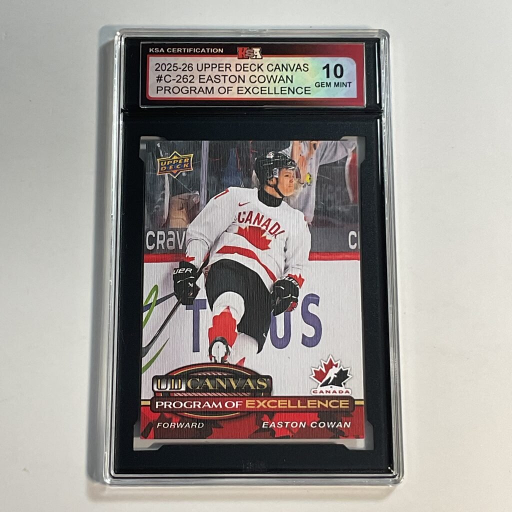 2025-26 Upper Deck Canvas Easton Cowan #C-262 Program of Excellence KSA 10