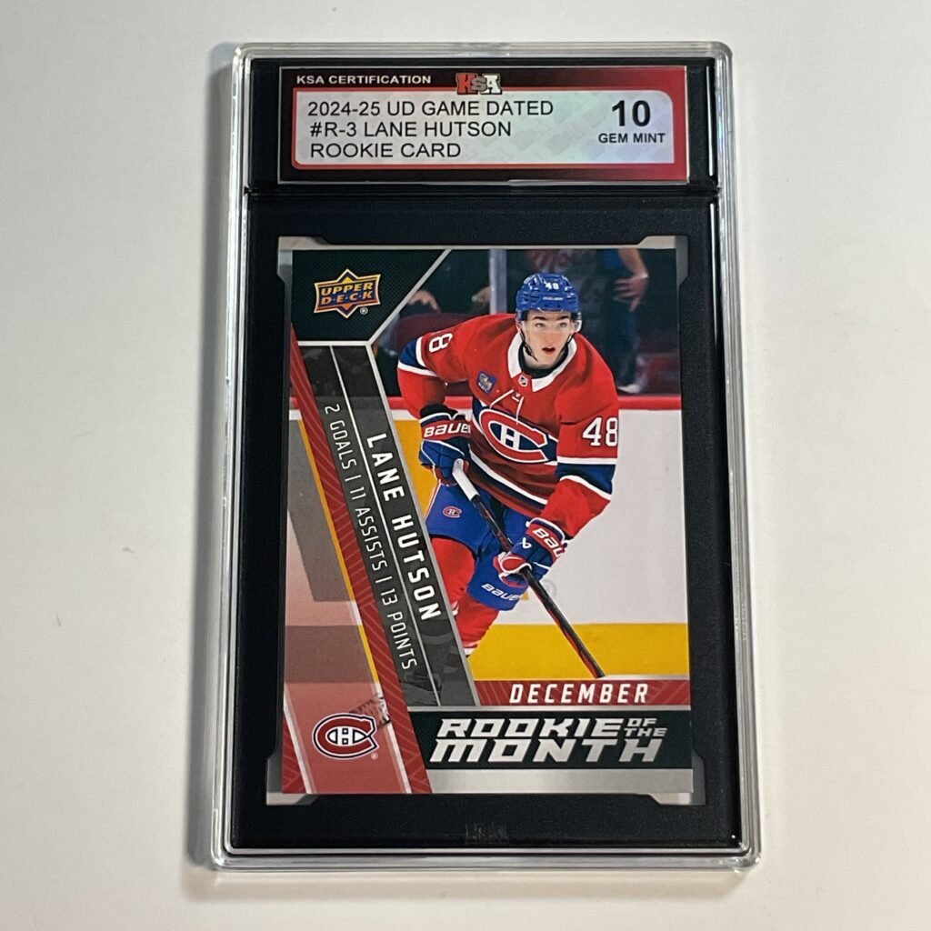 2024-25 UD Game Dated Lane Hutson #R-3 Rookie Card KSA 10