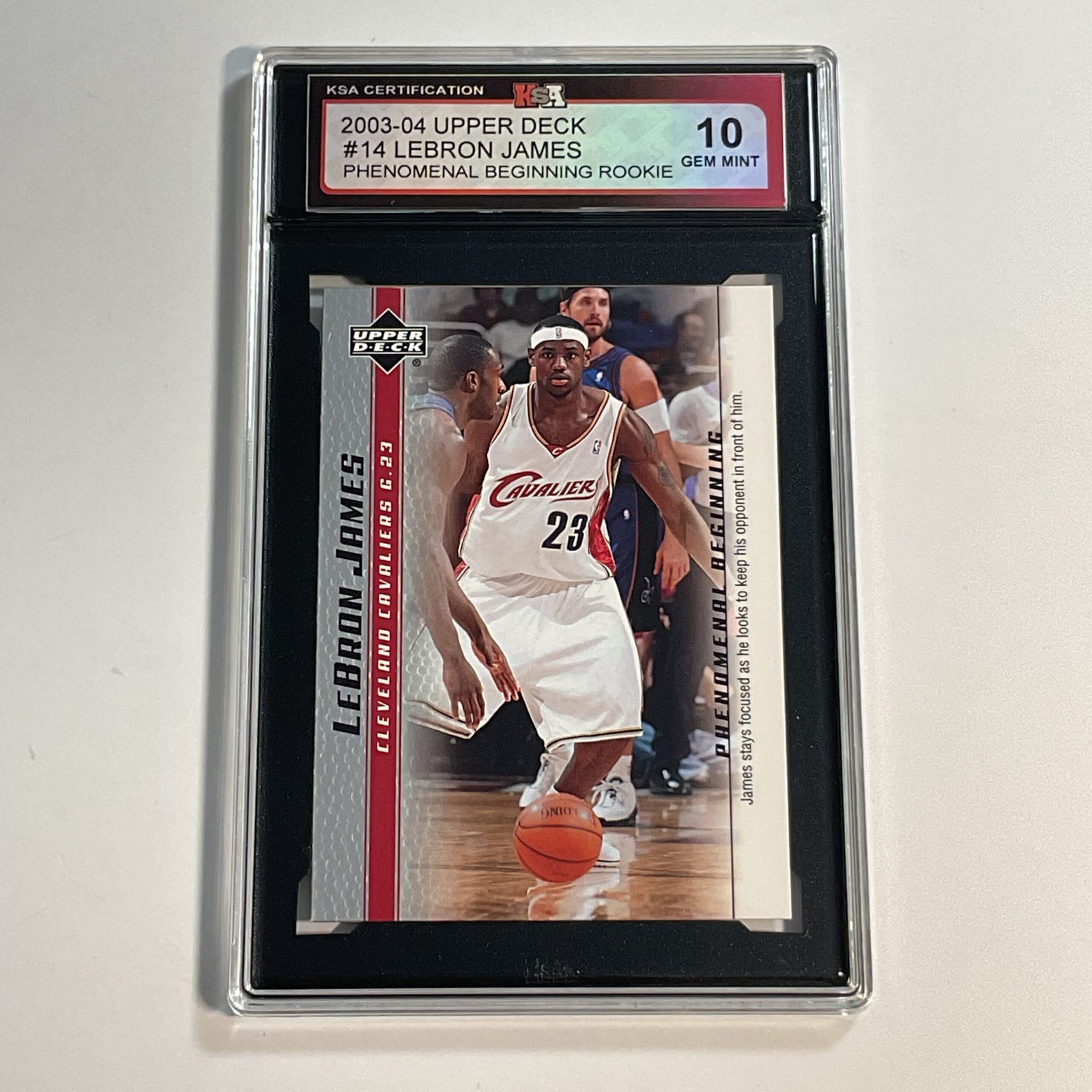 2003-04 Upper Deck LeBron James #14 Phenomenal Beginning Rookie KSA 10