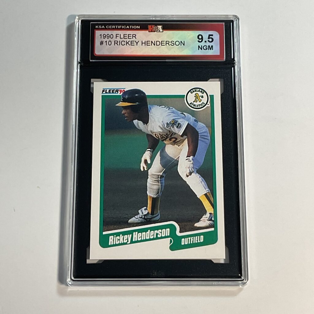 1990 Fleer Rickey Henderson #10 KSA 9.5