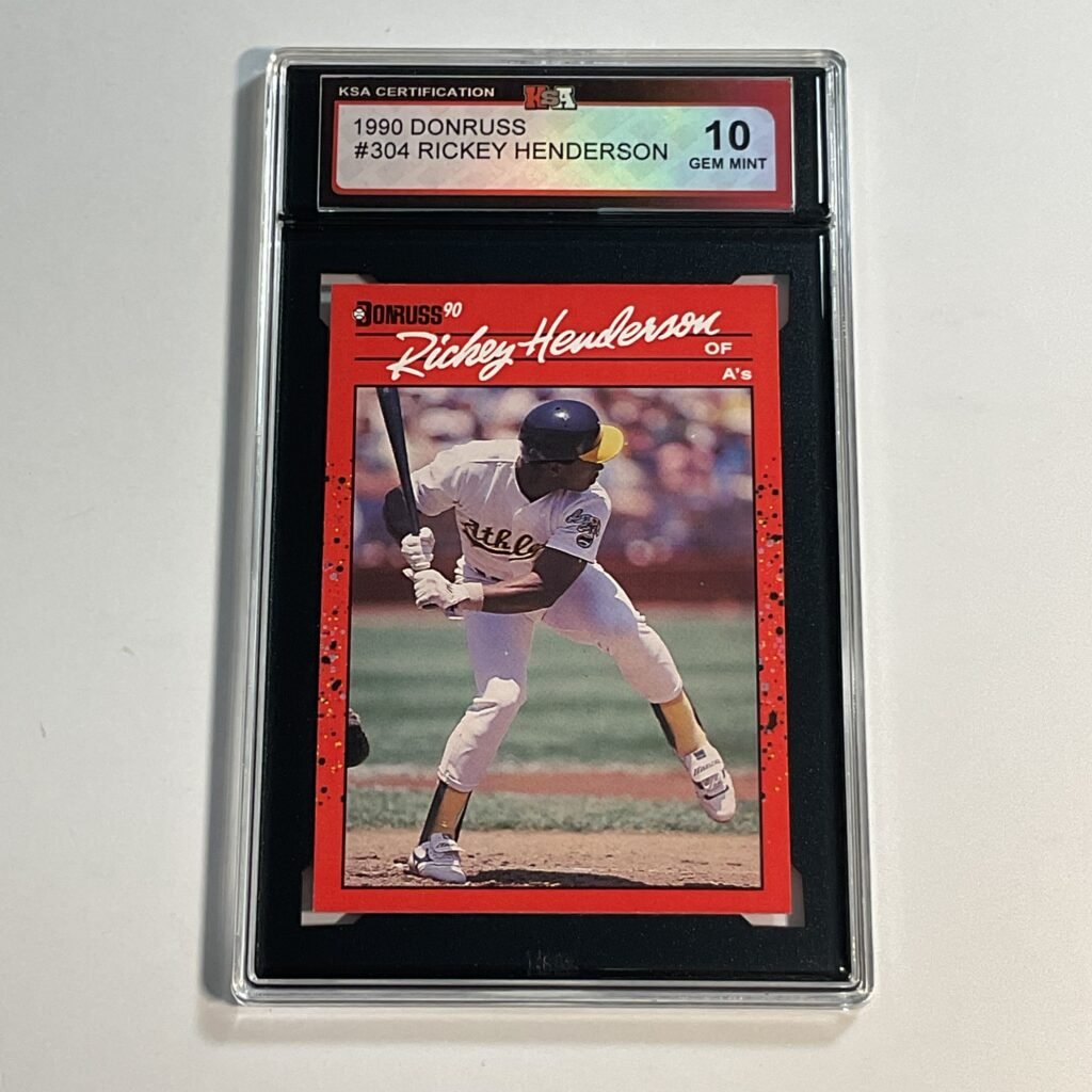 1990 Donruss Rickey Henderson #304 KSA 10