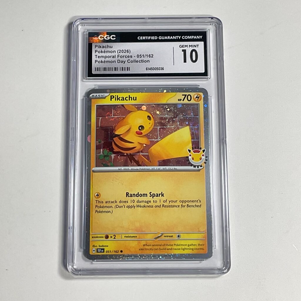 2026 Pokemon Temporal Forces Pikachu #051/162 Pokemon Day Collection CGC 10