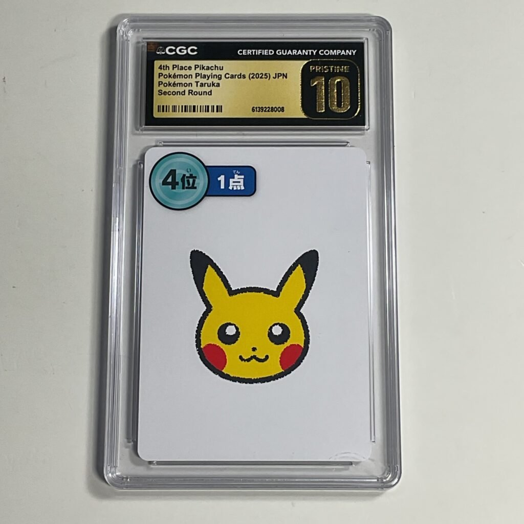 2025 Pokemon Playing Cards JPN 4th Place Pikachu Pokemon Taruka Second Round CGC Pristine 10