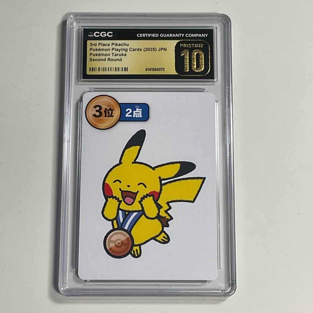 2025 Pokemon Playing Cards JPN 3rd Place Pikachu Pokemon Taruka Second Round CGC Pristine 10
