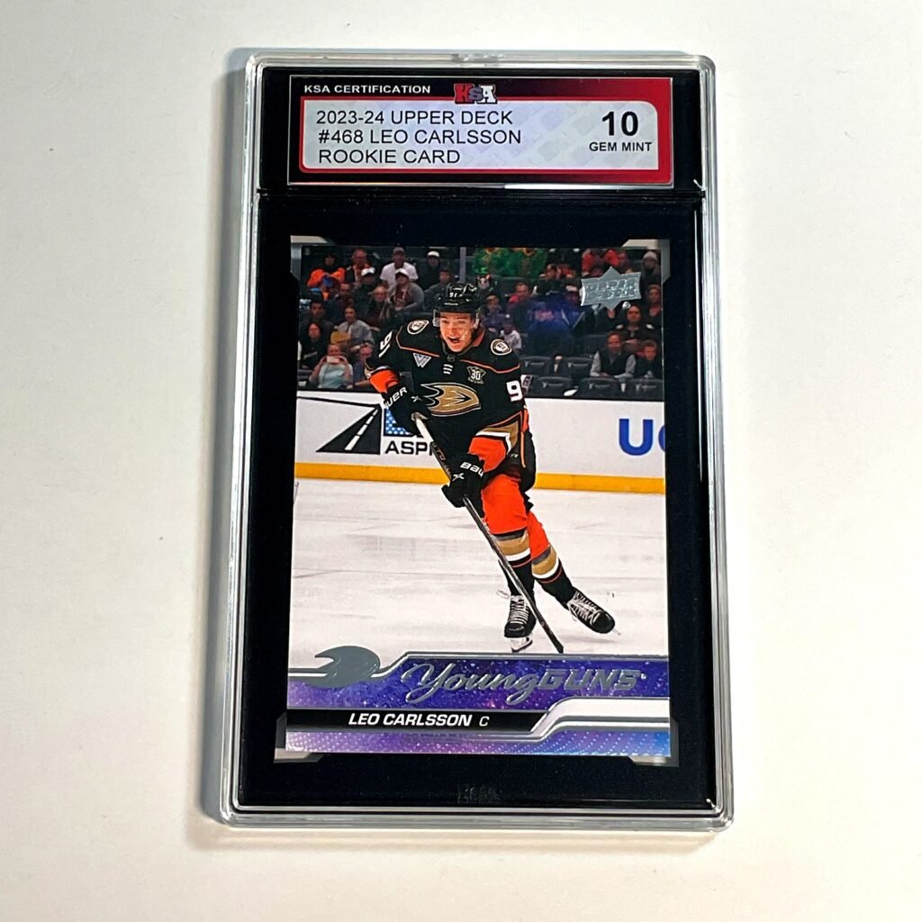 2023-24 Upper Deck Leo Carlsson #468 Young Guns Rookie Card KSA 10