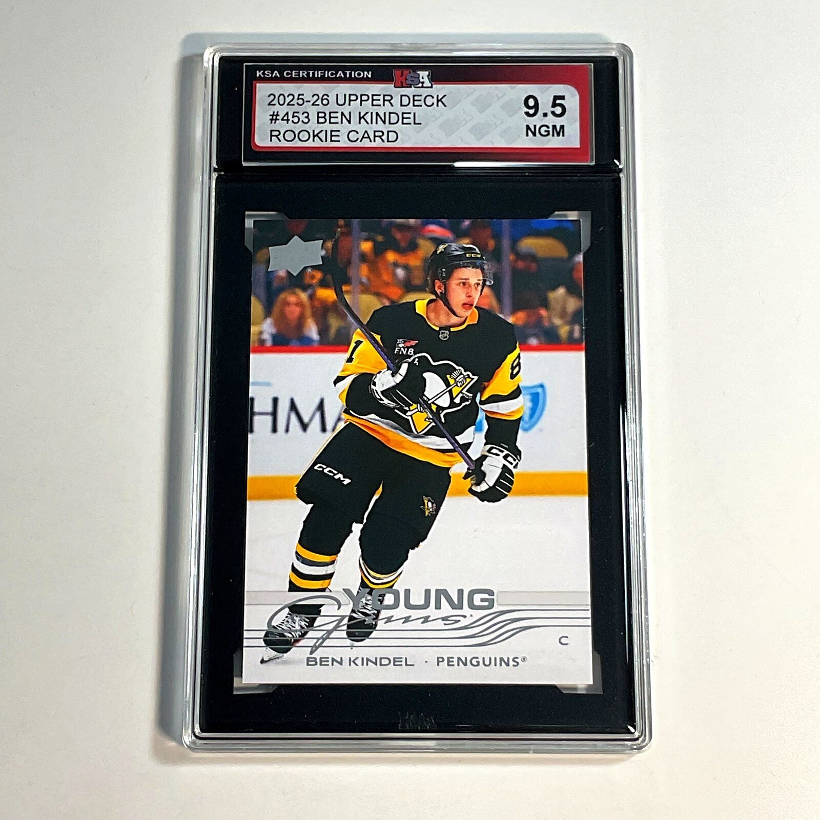 2025-26 Upper Deck Ben Kindel #453 Young Guns Rookie Card KSA 9.5