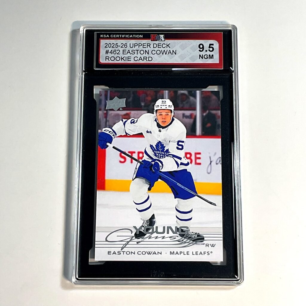 2025-26 Upper Deck Easton Cowan #462 Young Guns Rookie Card KSA 9.5