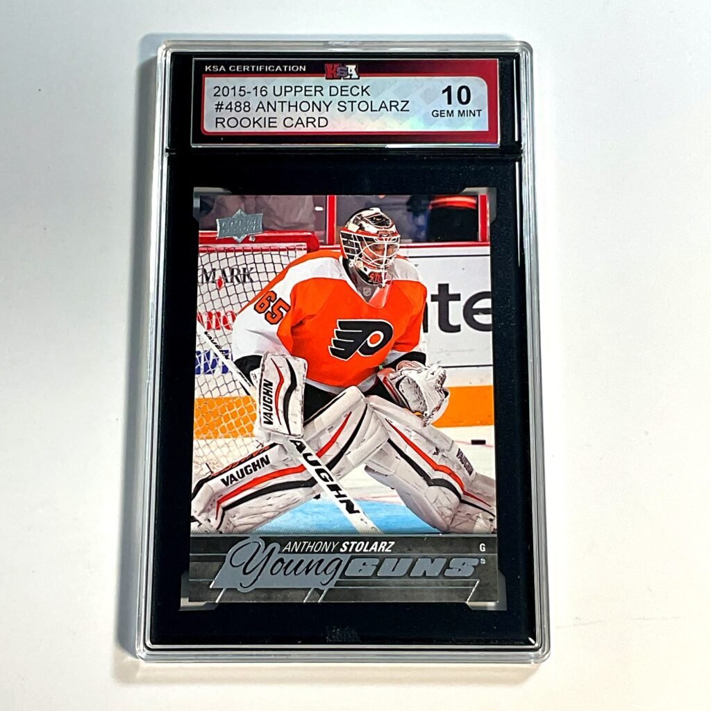 2015-16 Upper Deck Anthony Stolarz #488 Young Guns Rookie Card KSA 10