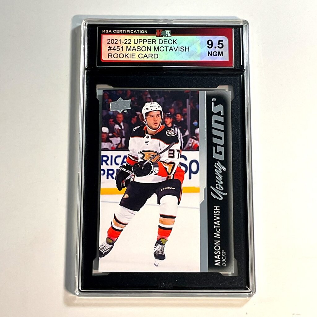 2021-22 Upper Deck Mason McTavish #451 Young Guns Rookie Card KSA 9.5