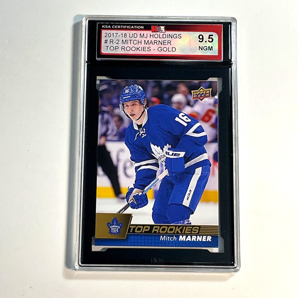 2017-18 UD MJ Holdings Mitch Marner #R-2 Top Rookies - Gold KSA 9.5