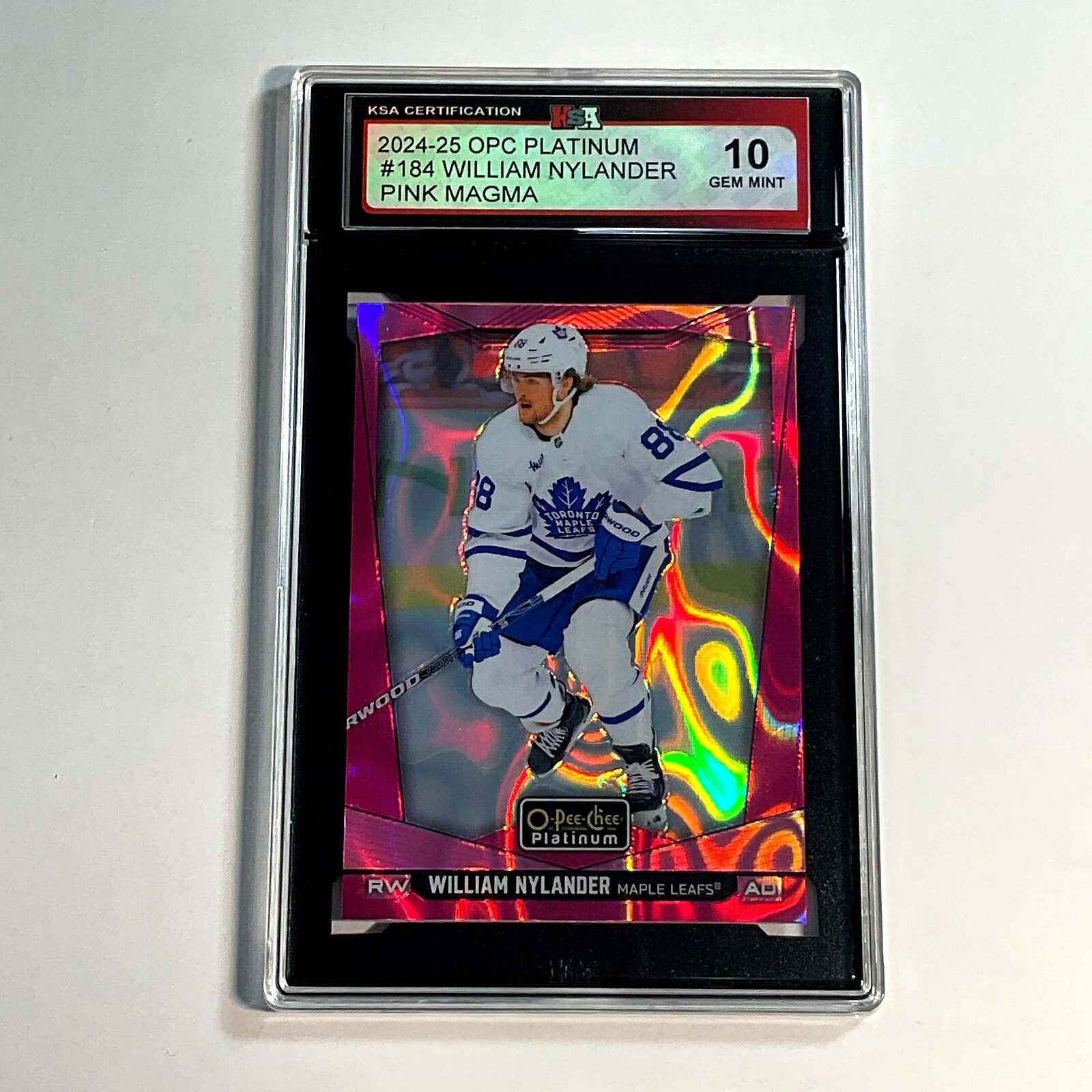 2024-25 OPC Platinum William Nylander #184 Pink Magma KSA 10