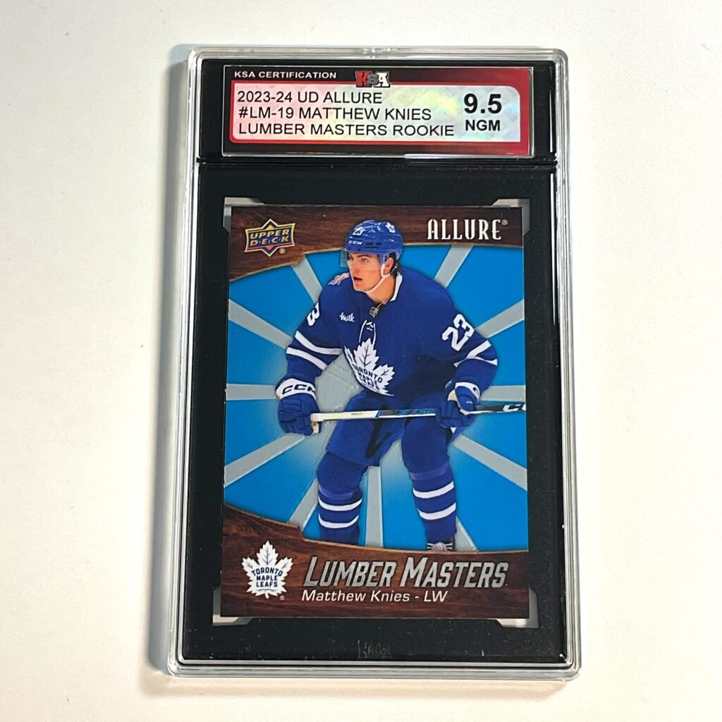 2023-24 UD Allure Matthew Knies #LM-19 Lumber Masters Rookie KSA 9.5