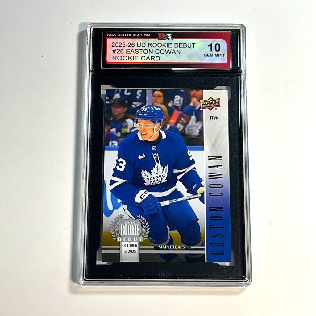 2025-26 UD Rookie Debut Easton Cowan #26 Rookie Card KSA 10