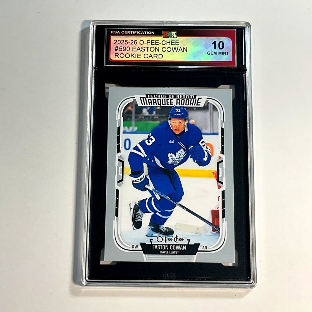 2025-26 O-Pee-Chee Easton Cowan #590 Rookie Card KSA 10