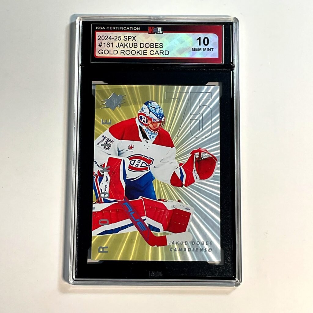 2024-25 SPx Jakub Dobes #161 Gold Rookie Card KSA 10