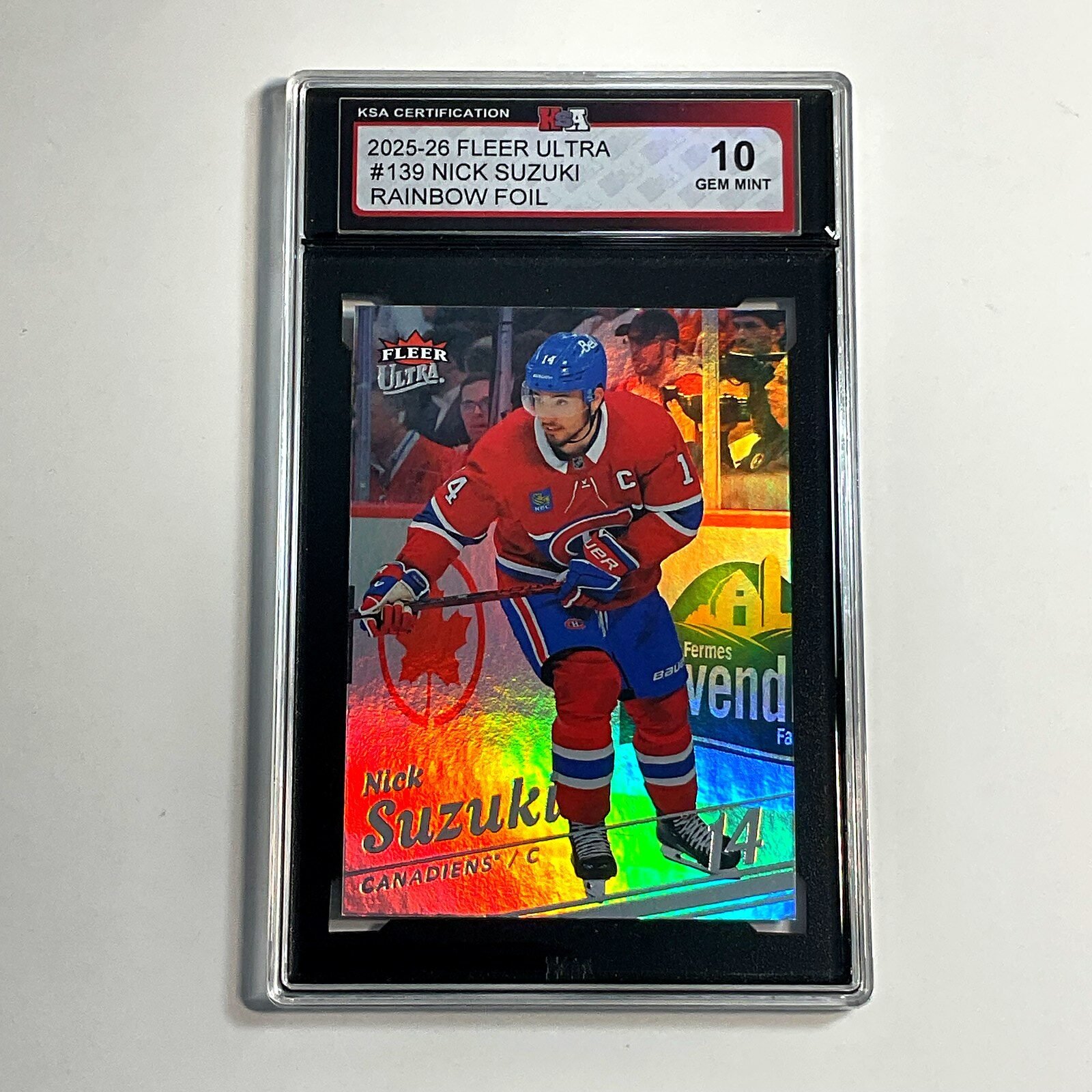 2025-26 Fleer Ultra Nick Suzuki #139 Rainbow Foil KSA 10