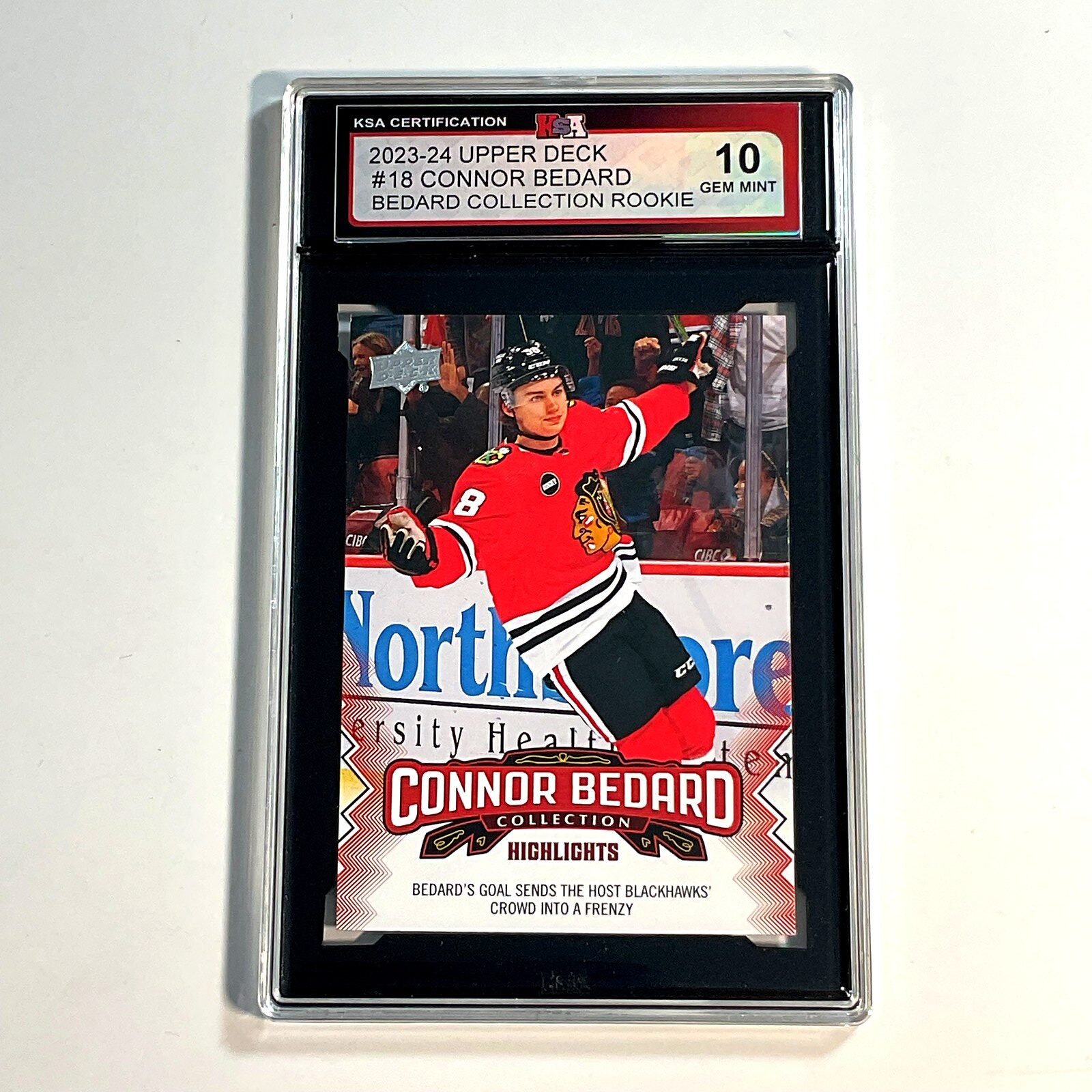 2023-24 Upper Deck Connor Bedard #18 Bedard Collection Rookie KSA 10