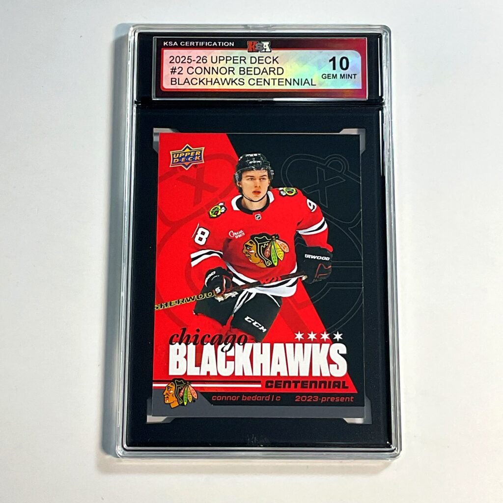 2025-26 Upper Deck Connor Bedard #2 Blackhawks Centennial KSA 10