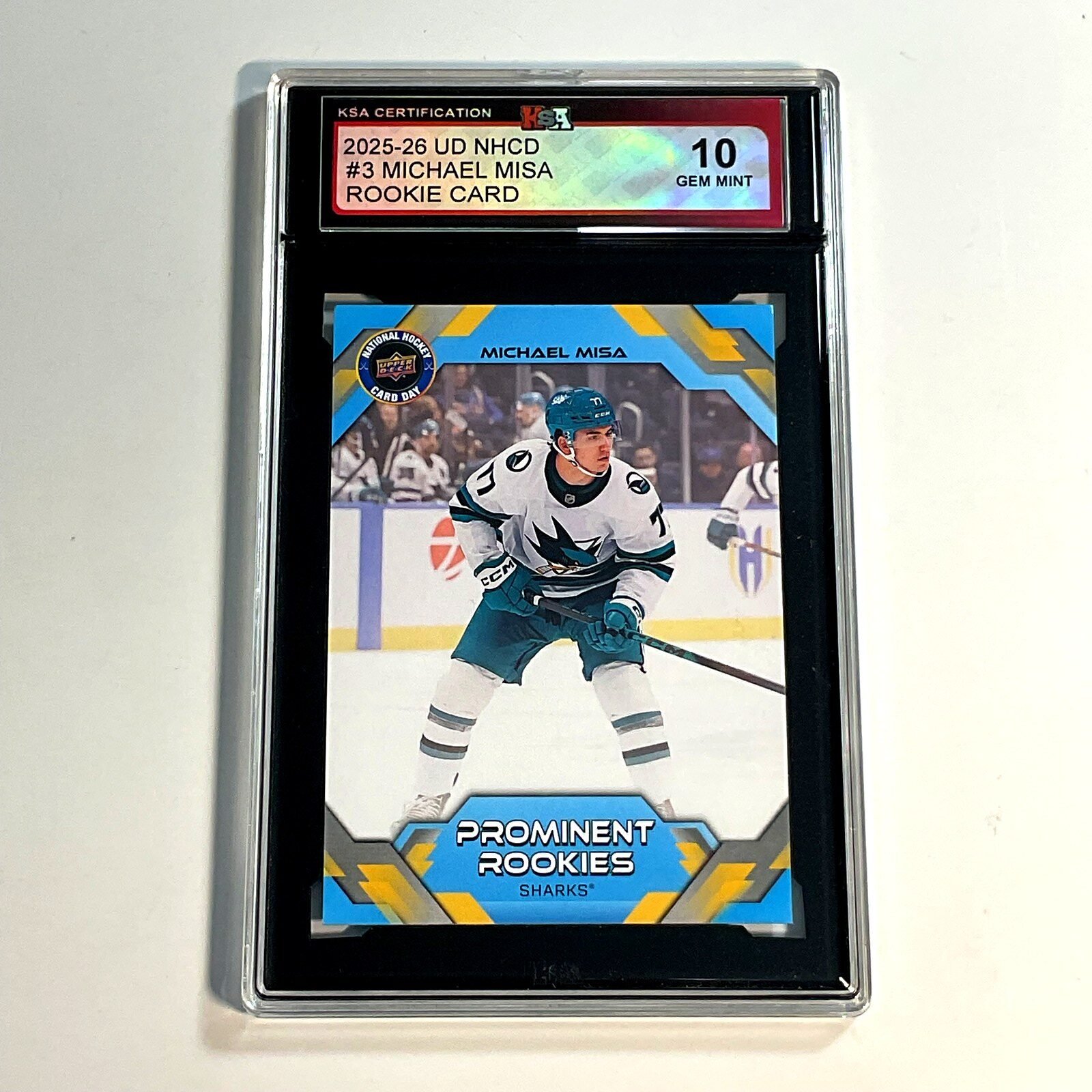 2025-26 UD NHCD Michael Misa #3 Rookie Card KSA 10