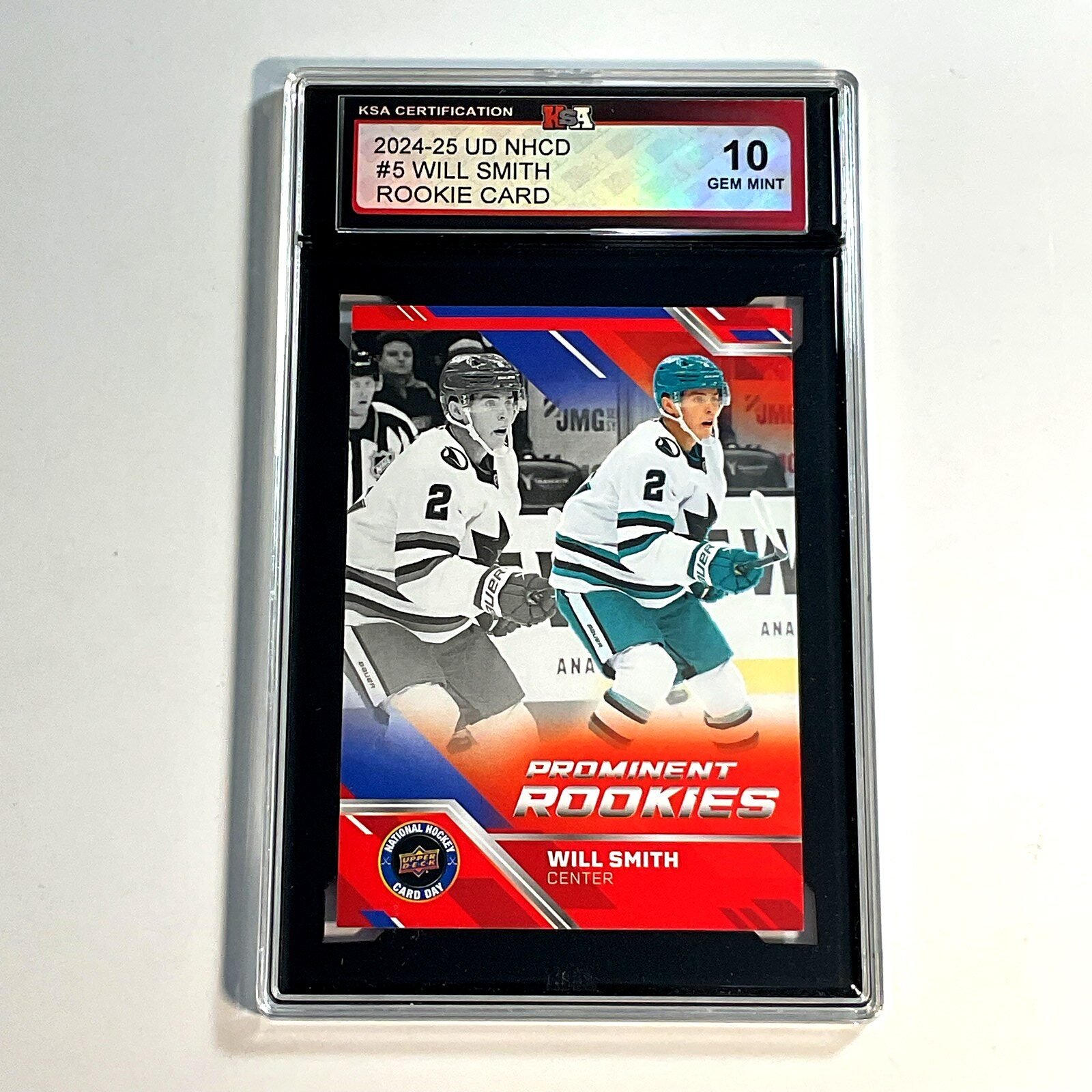 2024-25 UD NHCD Will Smith #5 Rookie Card KSA 10