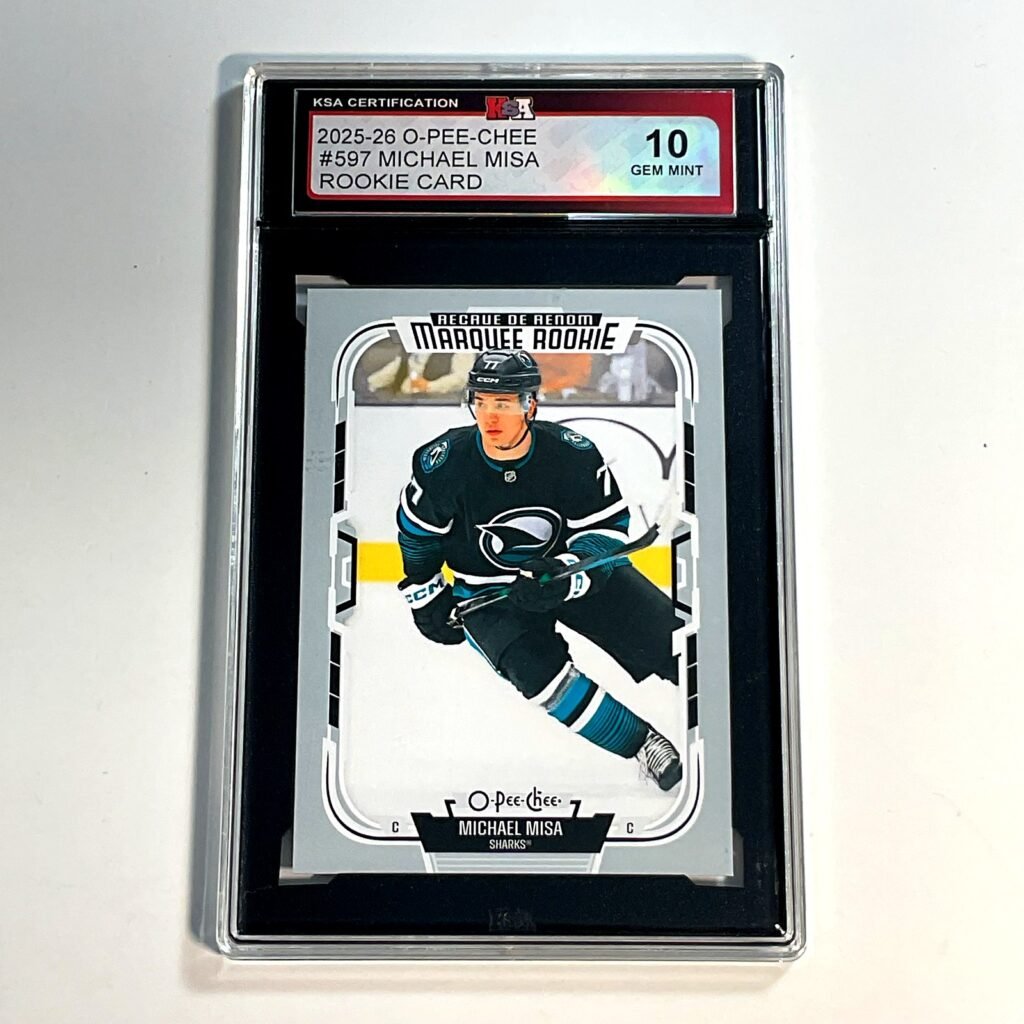2025-26 O-Pee-Chee Michael Misa #597 Rookie Card KSA 10