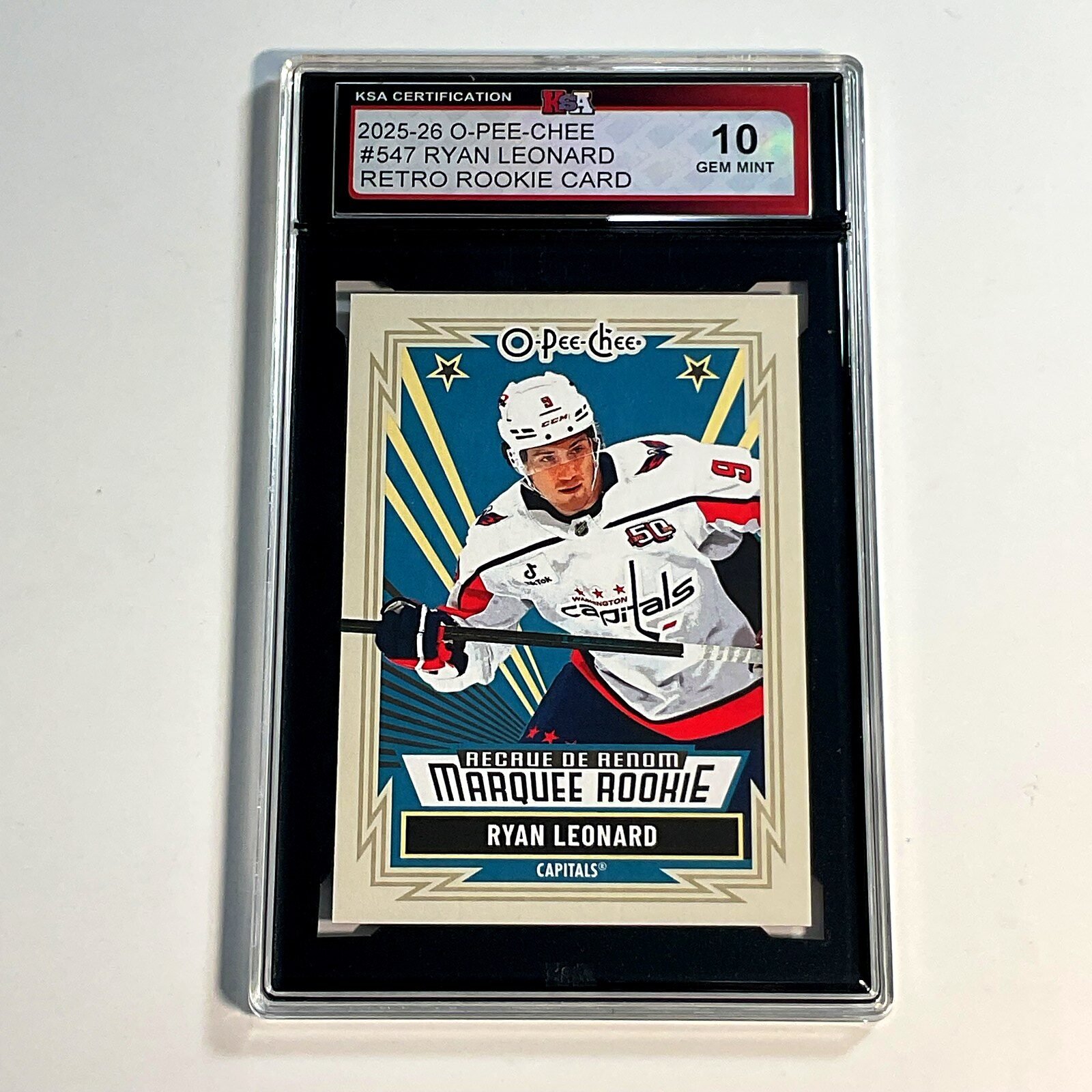 2025-26 O-Pee-Chee Ryan Leonard #547 Retro Rookie Card KSA 10