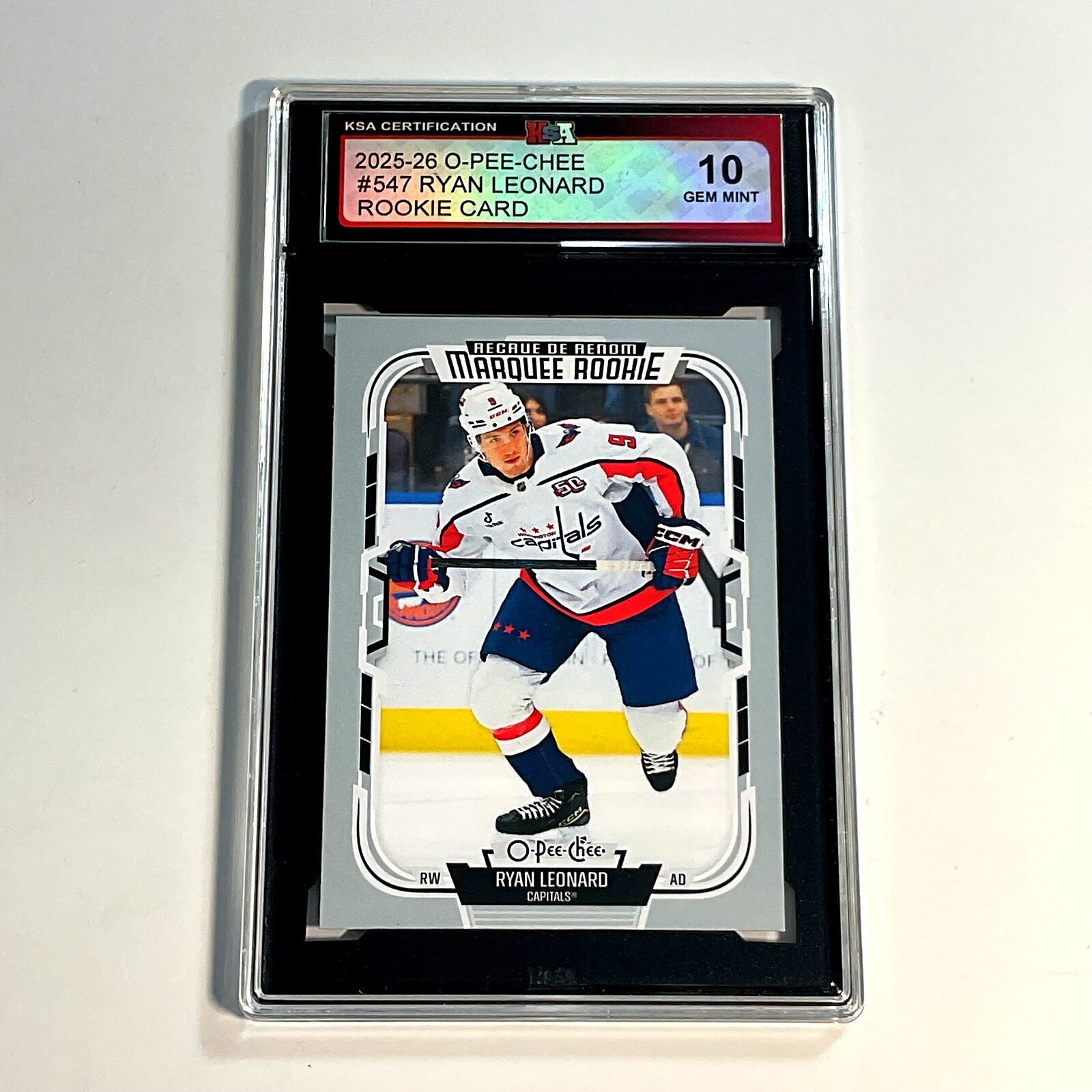 2025-26 O-Pee-Chee Ryan Leonard #547 Rookie Card KSA 10