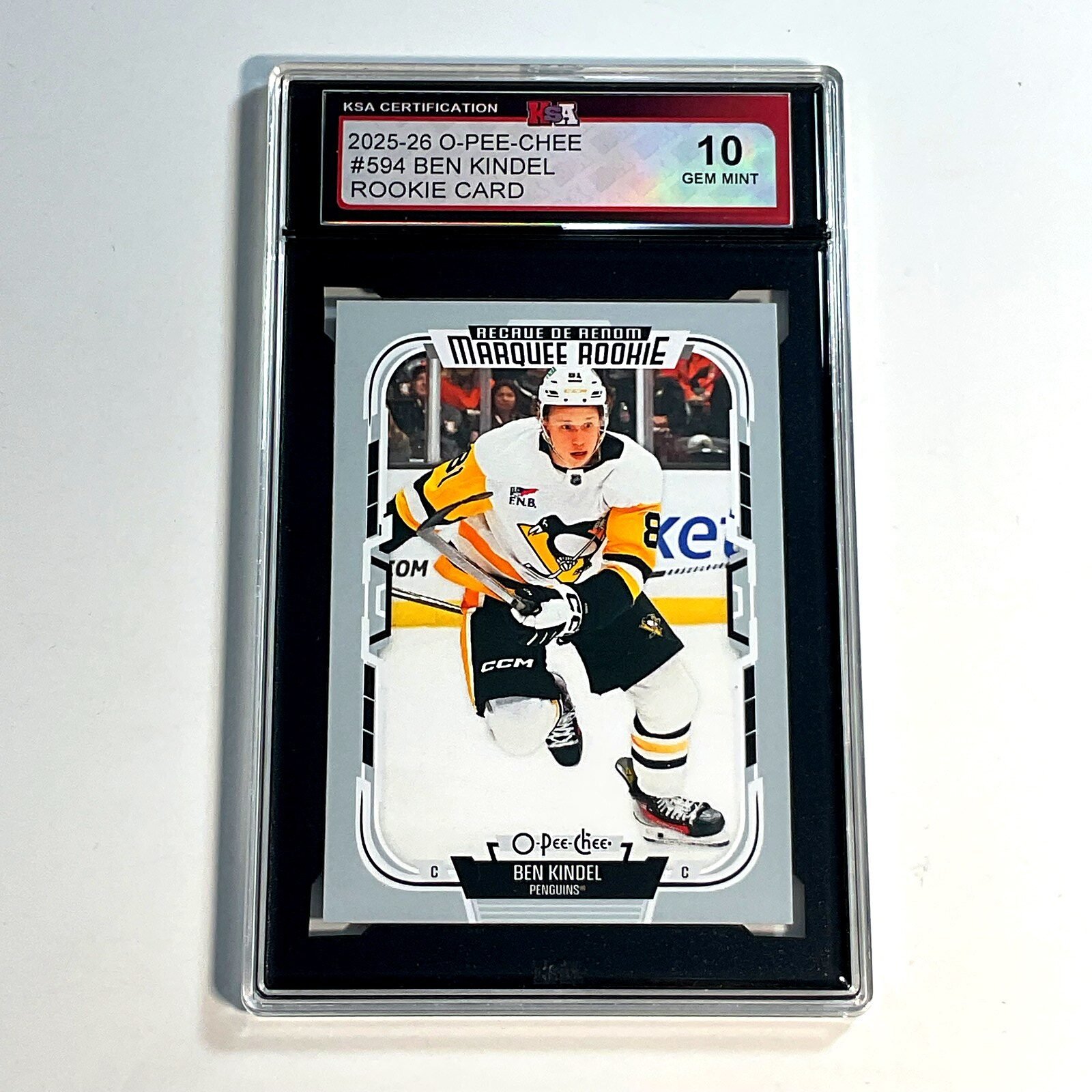 2025-26 O-Pee-Chee Ben Kindel #594 Rookie Card KSA 10