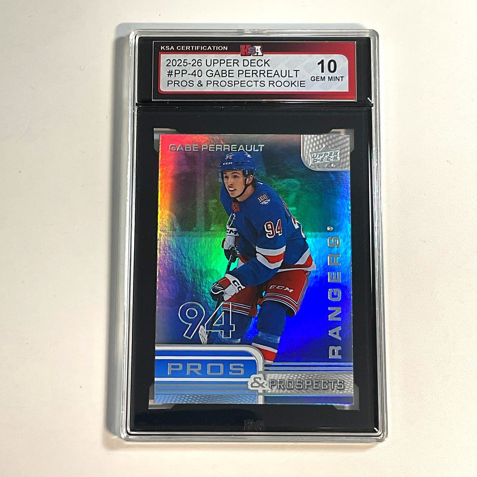 2025-26 Upper Deck Gabe Perreault #PP-40 Pros & Prospects Rookie KSA 10