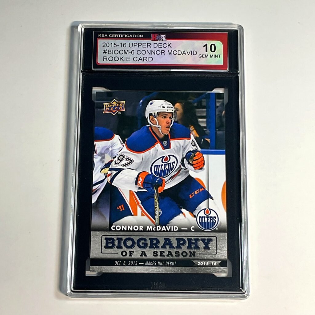 2015-16 Upper Deck Connor McDavid #BIOCM-6 Rookie Card KSA 10