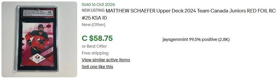 eBay sold comp