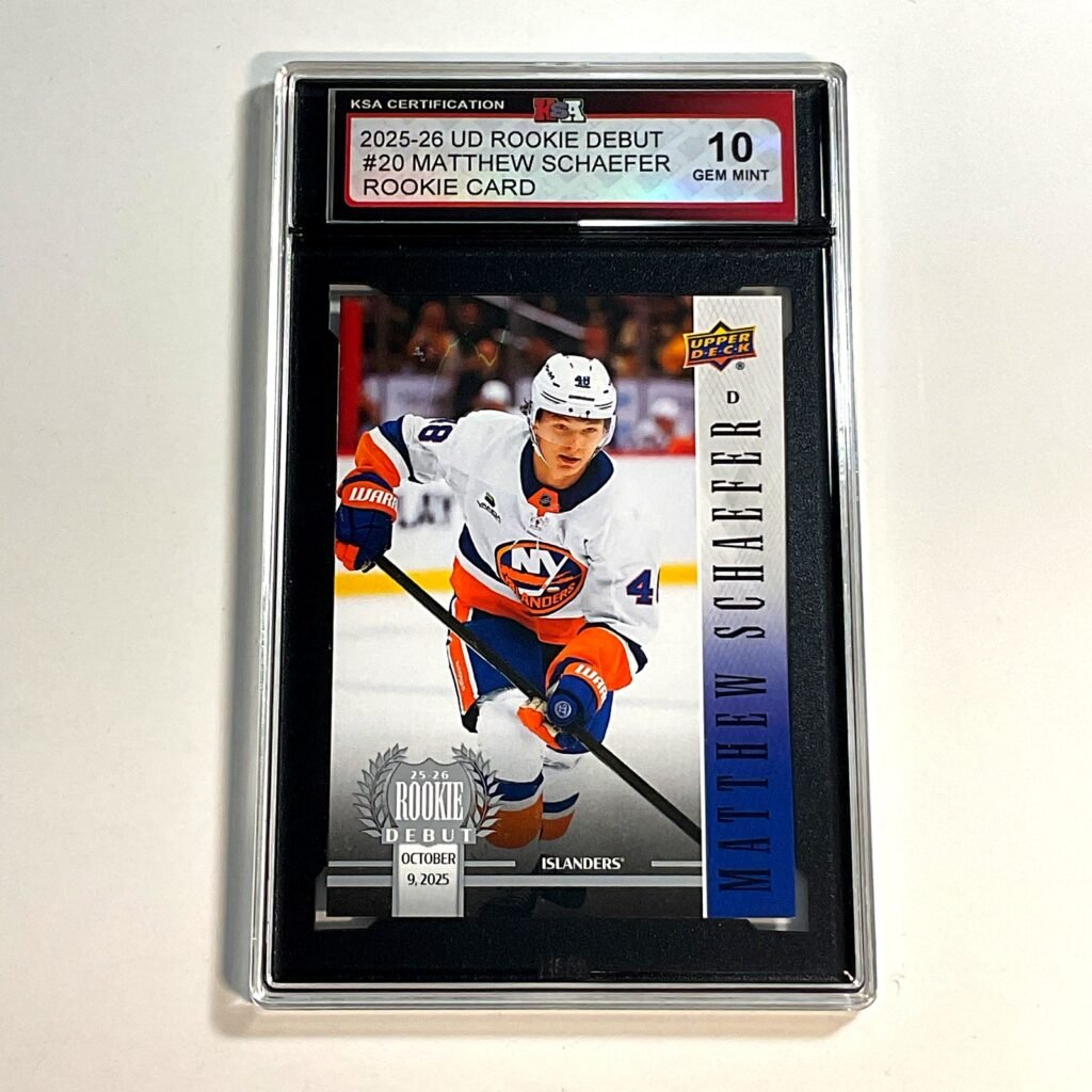 2025-26 UD Rookie Debut Matthew Schaefer #20 Rookie Card KSA 10