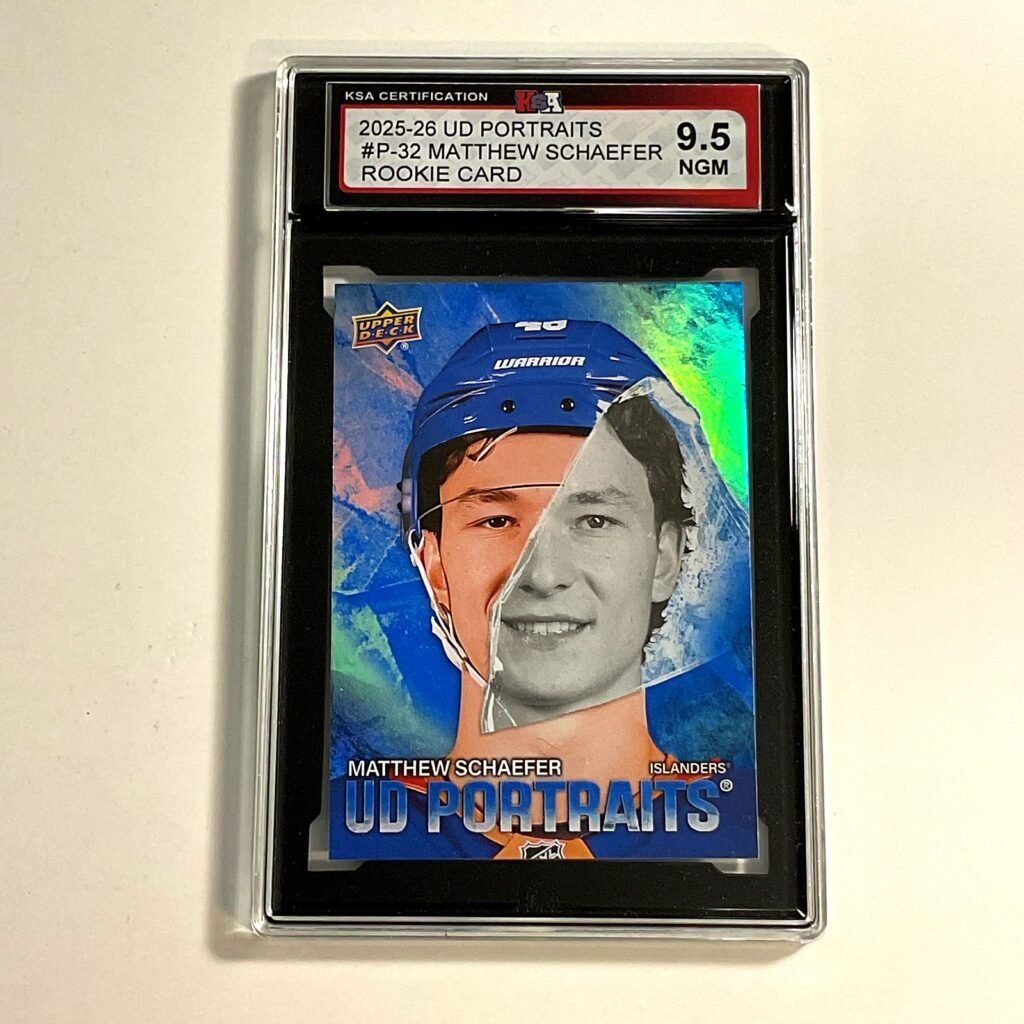 2025-26 UD Portraits Matthew Schaefer #P-32 Rookie Card KSA 9.5