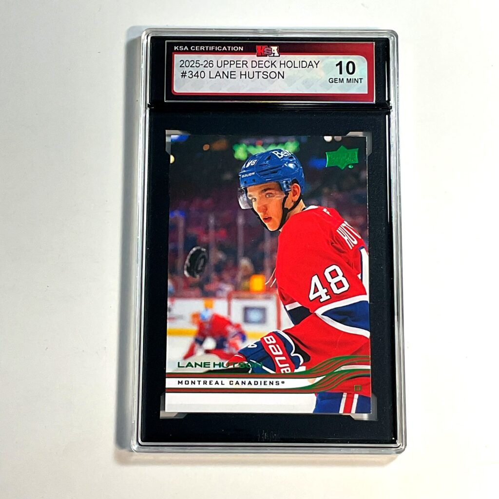 2025-26 Upper Deck Holiday Lane Hutson #340 KSA 10