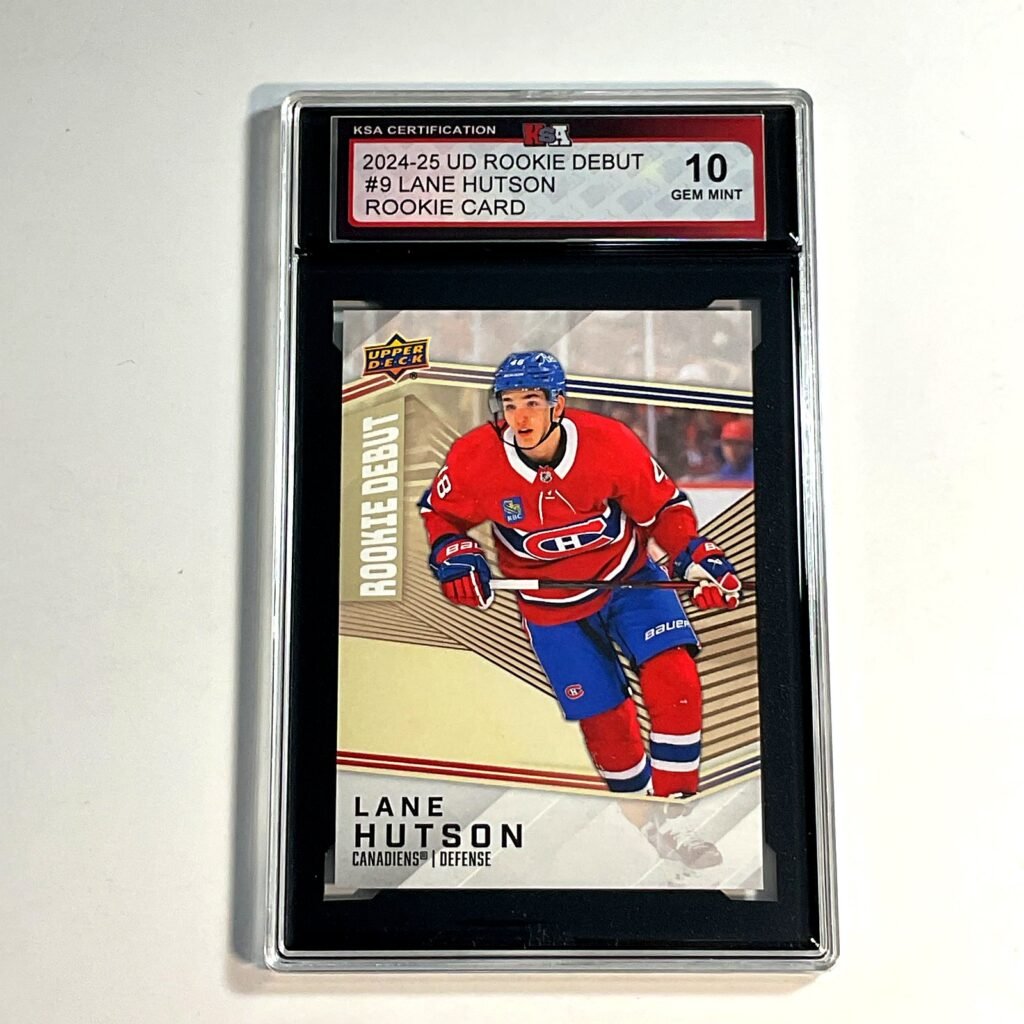 2024-25 UD Rookie Debut Lane Hutson #9 Rookie Card KSA 10