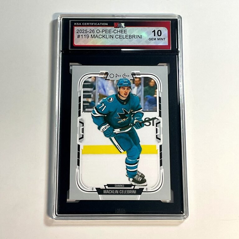 2025-26 O-Pee-Chee Macklin Celebrini #119 KSA 10
