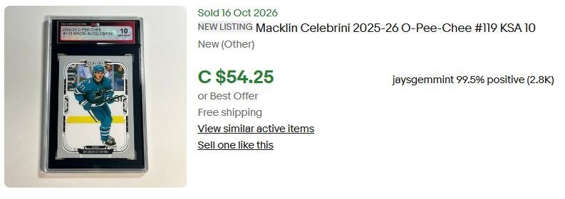 eBay sold comp