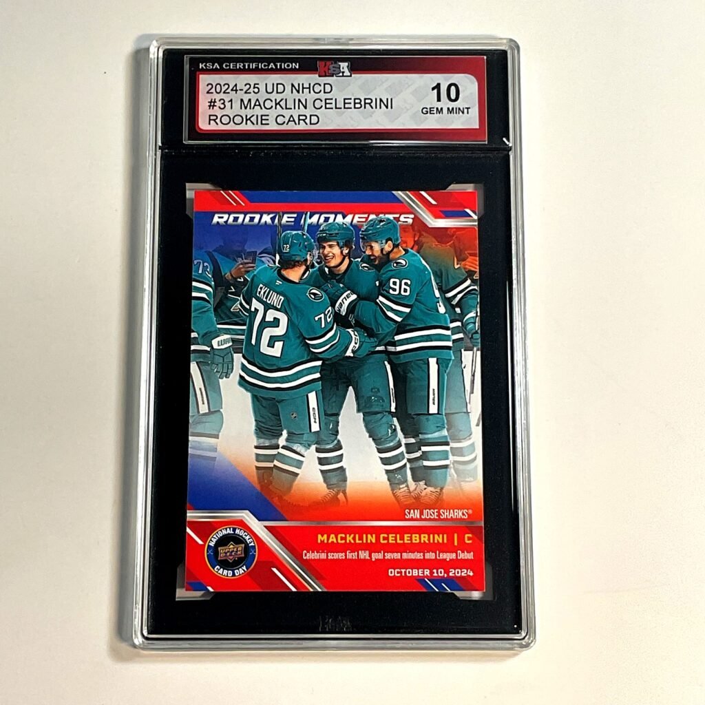 2024-25 UD NHCD Macklin Celebrini #31 Rookie Card KSA 10