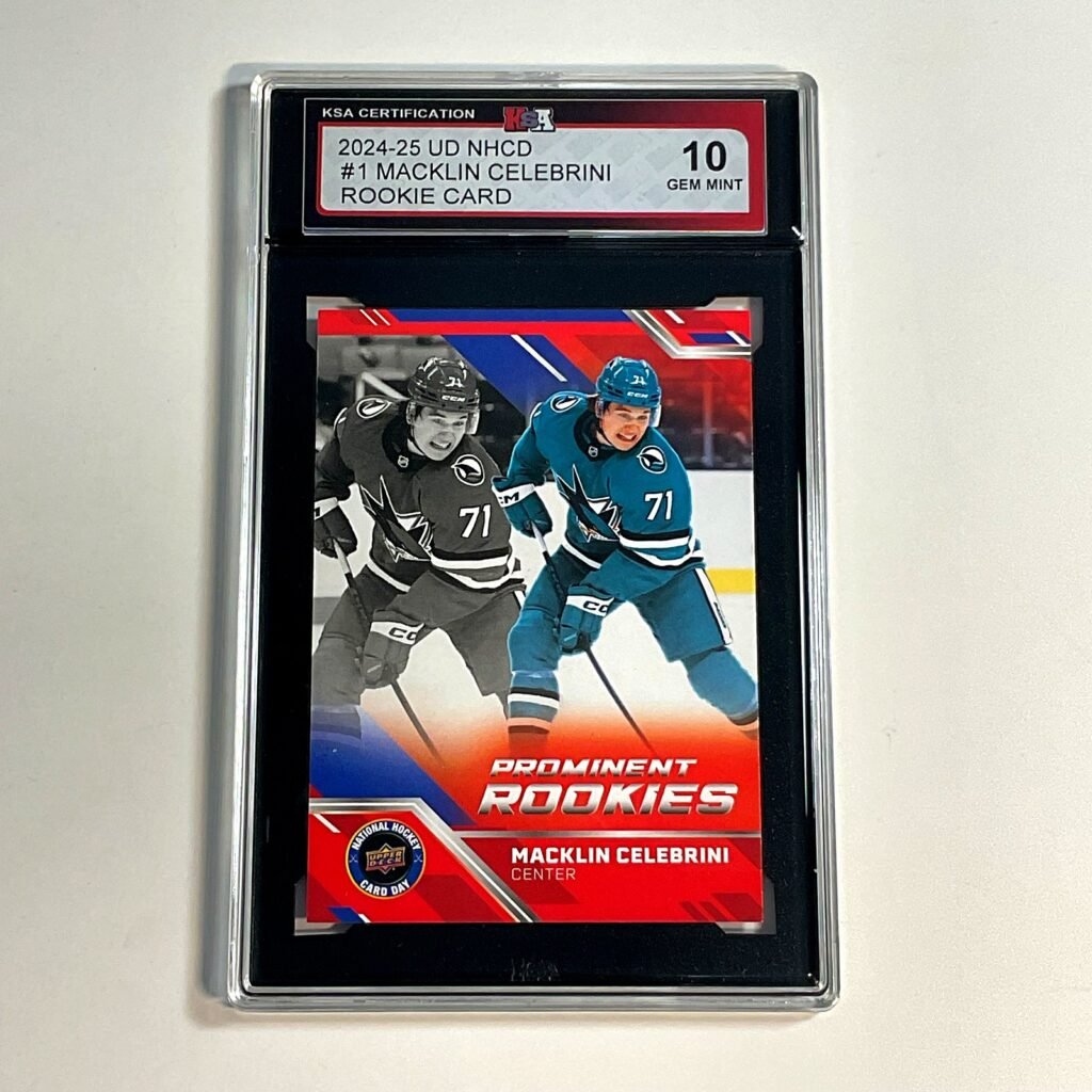 2024-25 UD NHCD Macklin Celebrini #1 Rookie Card KSA 10